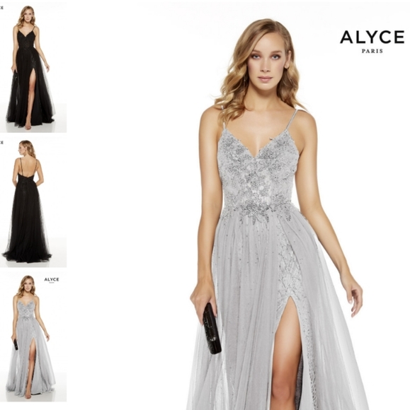 Alyce Paris Silver Formal Dress - Picture 2 of 14